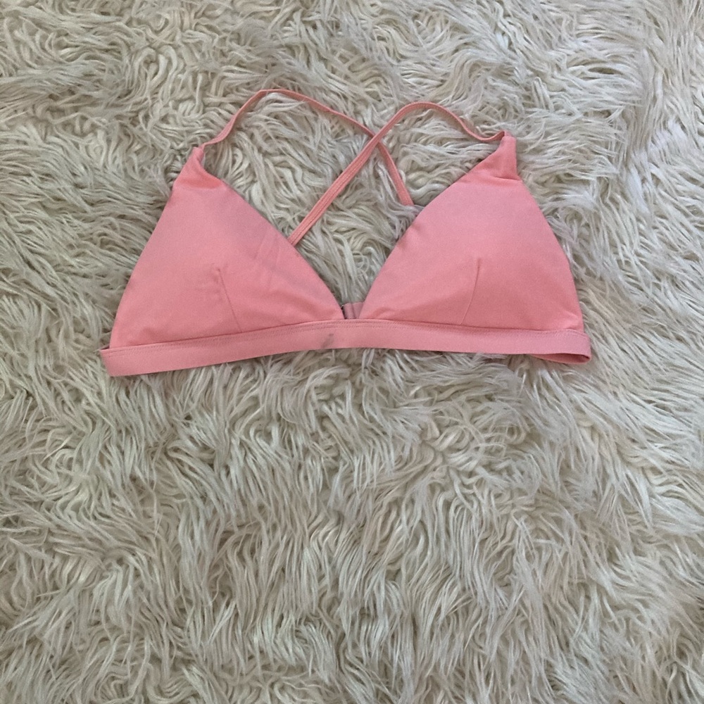 Pink bikini top.